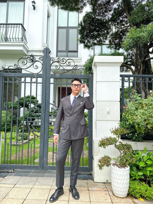 Kingsman Double-Breasted Suit + White Shirt