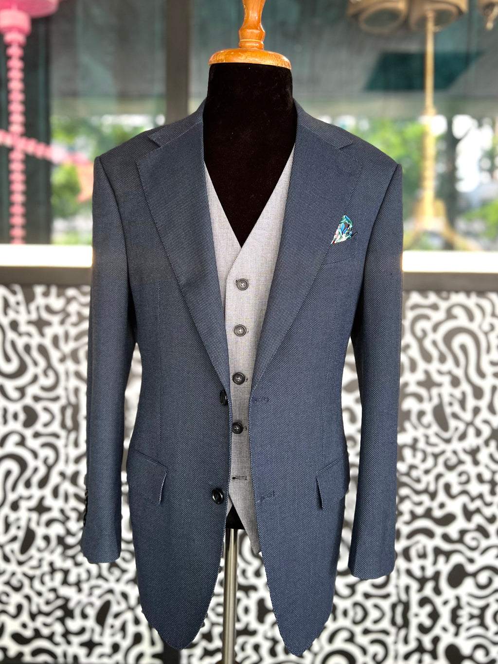 BIRD EYE BLUE SUIT