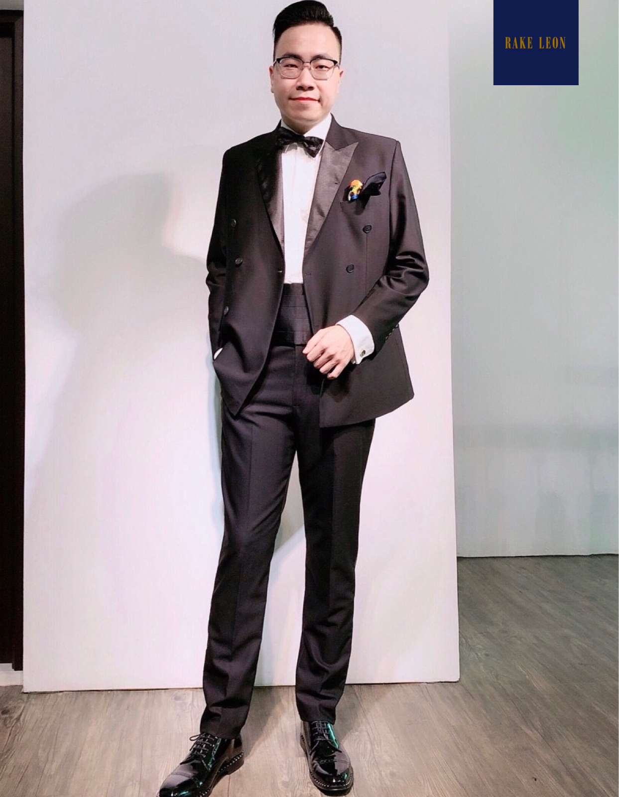 RAKE LEON Double-breasted Black Tuxedo