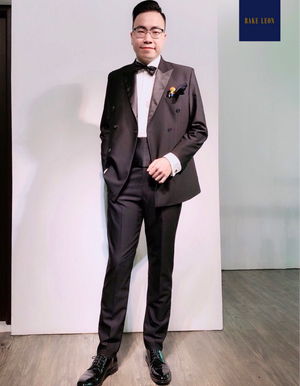 RAKE LEON Double-breasted Black Tuxedo