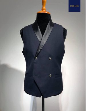 RAKE LEON Dark Navy 3-Piece Tuxedo/Suit