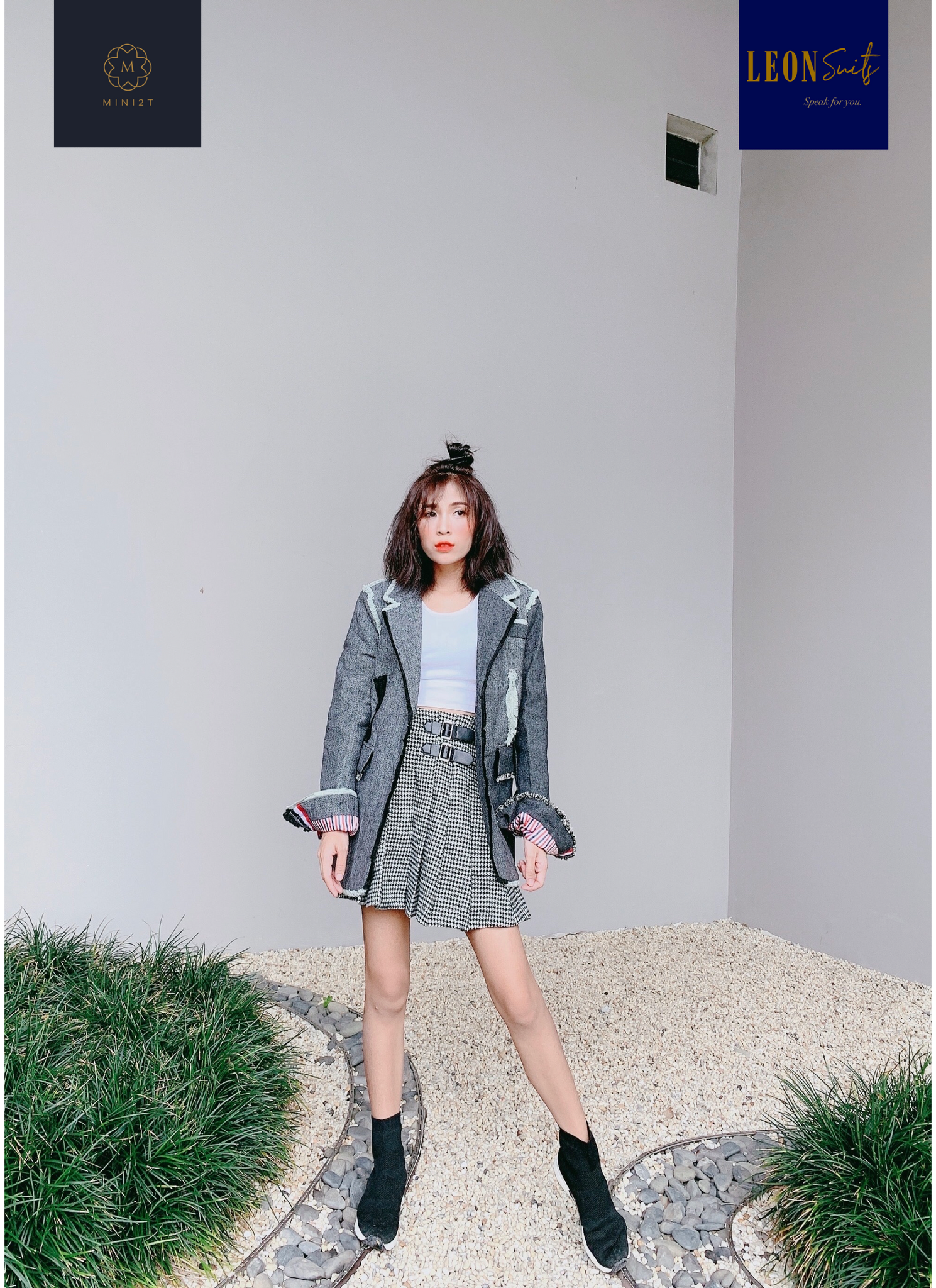 Grey Multi-tone Blazer