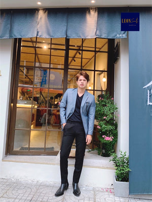 BY-THE-SEA BLUE COTTON BLAZER