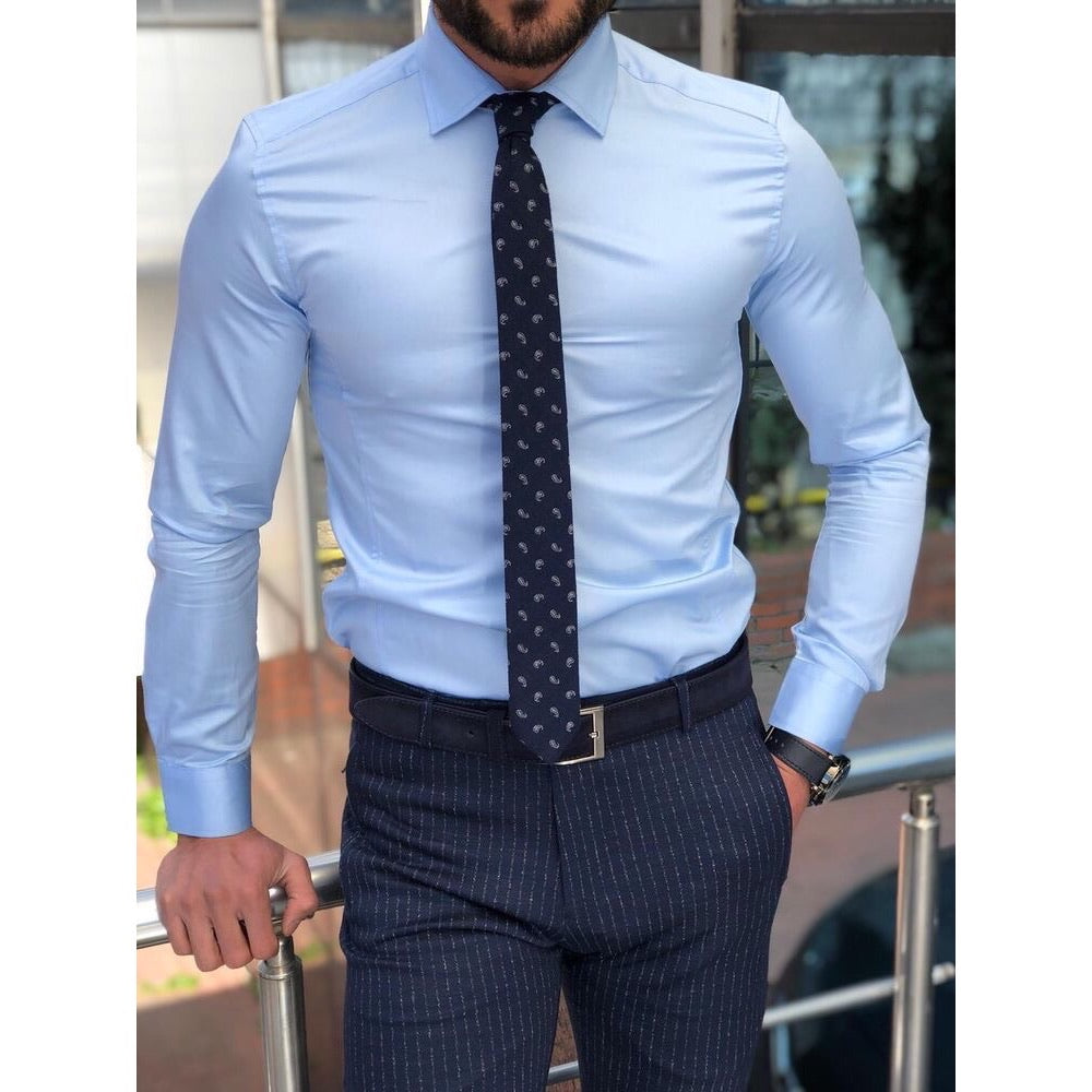 Custom Made Light Blue Shirt