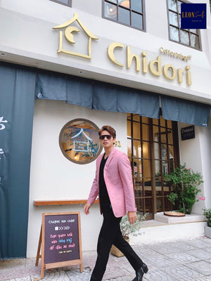 Tropical Pink Cotton Blazer