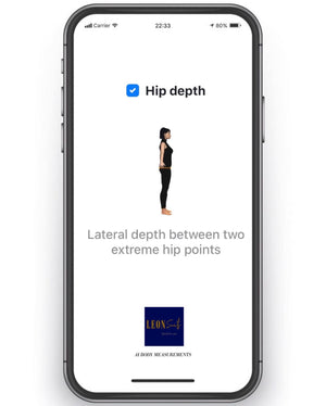 ONLINE MADE TO MEASURE SERVICE W/ AI BODY MEASUREMENT APPS