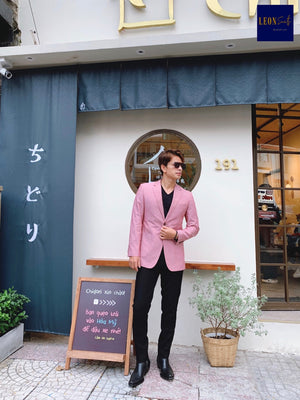 Tropical Pink Cotton Blazer