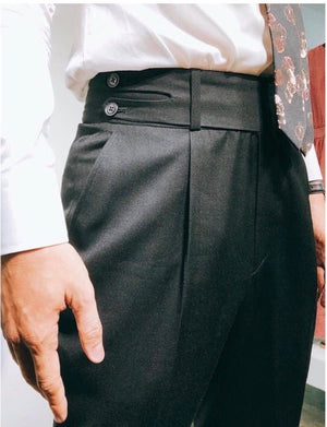 Custom Made Classic Black Highwaist Trousers