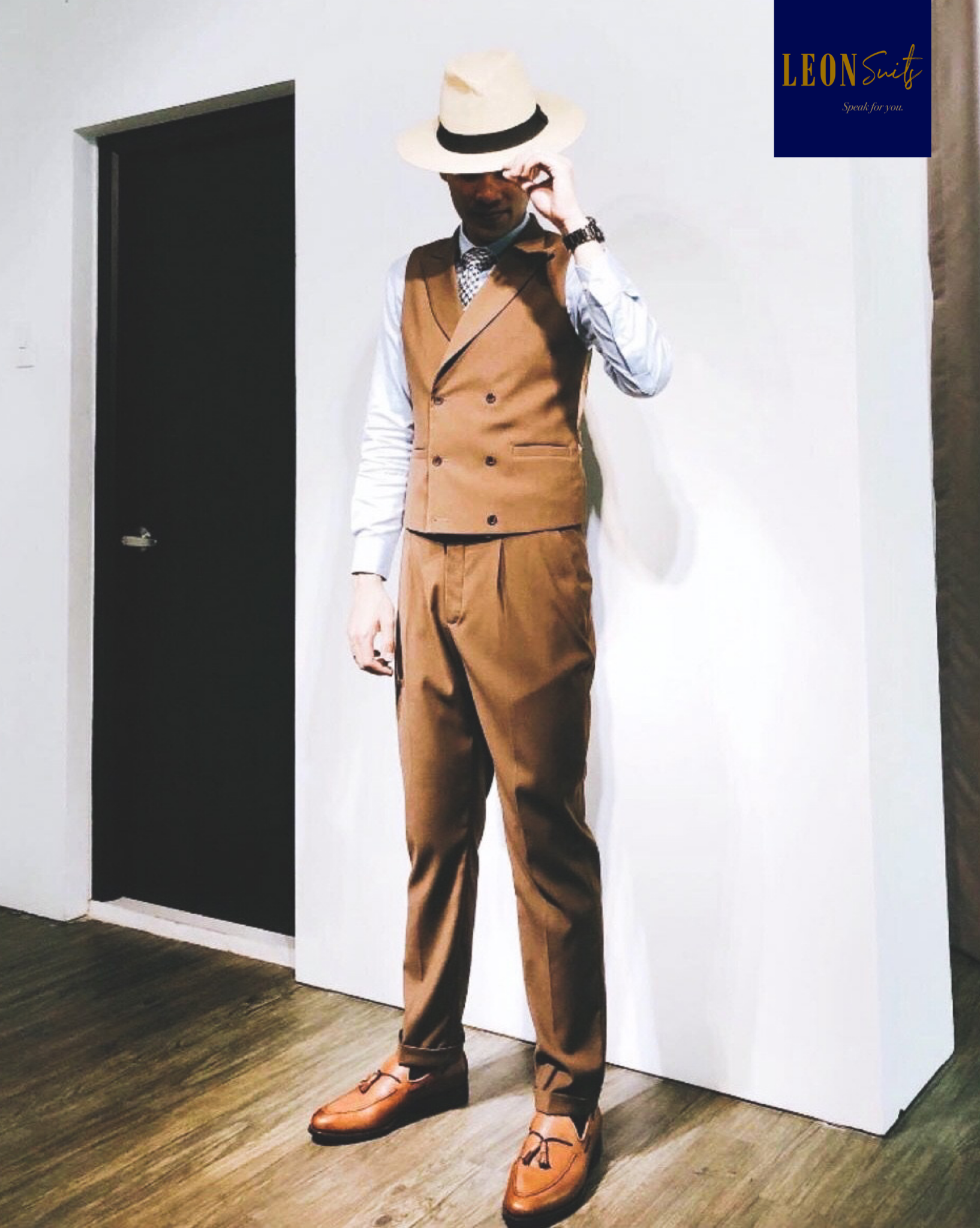 Standard Custom Made Brown 3-piece Suit