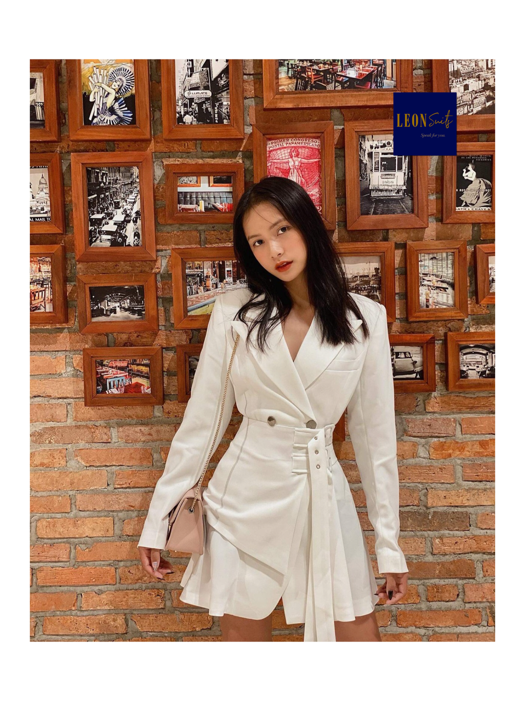 Lady White Dress Suit
