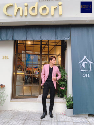 Tropical Pink Cotton Blazer