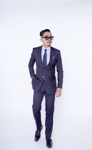 RTW CONTEMPORARY Dark Grey Plaid