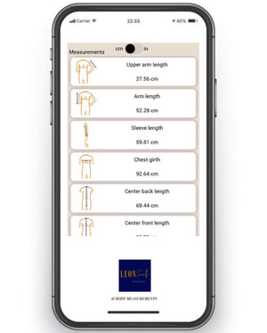 ONLINE MADE TO MEASURE SERVICE W/ AI BODY MEASUREMENT APPS