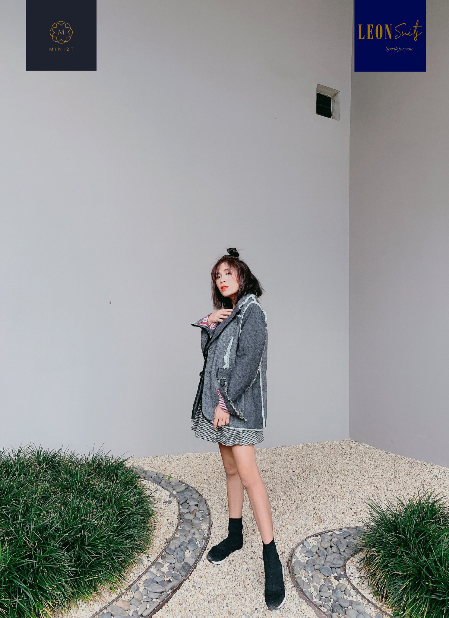 Grey Multi-tone Blazer