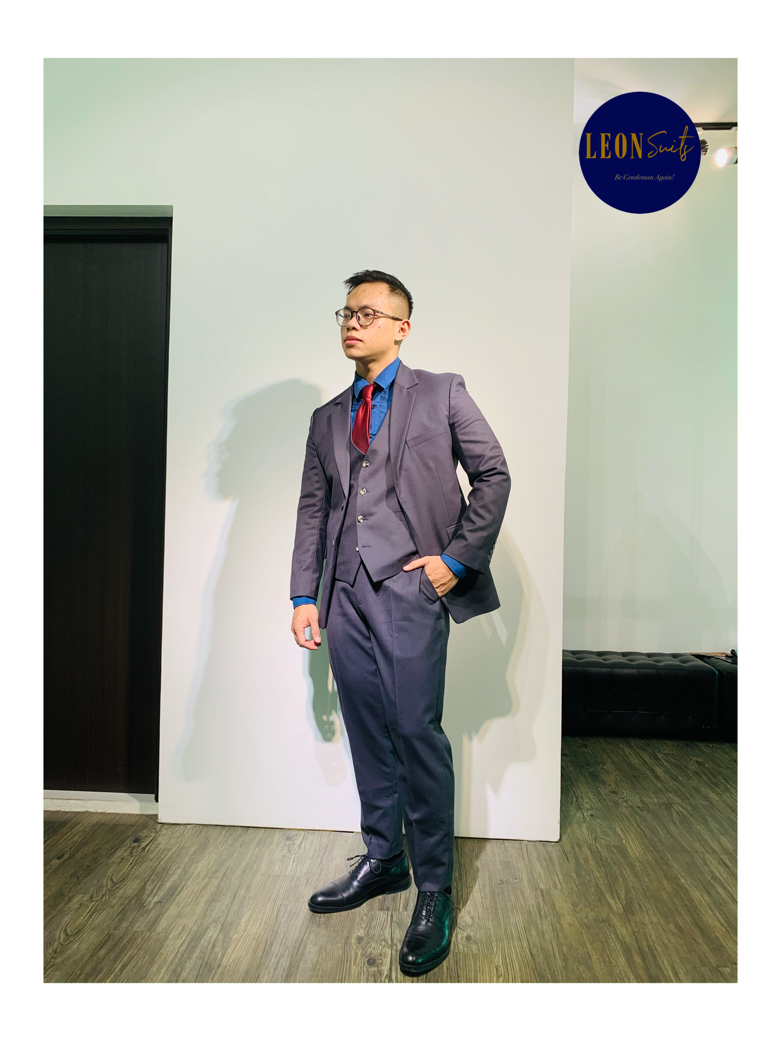 Standard Bespoke Dark Grey Three Piece Suit