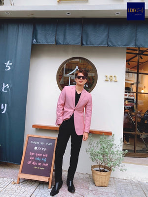 Tropical Pink Cotton Blazer