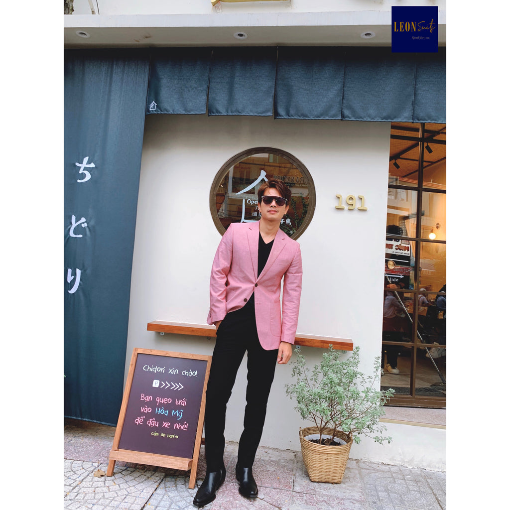 Tropical Pink Cotton Blazer