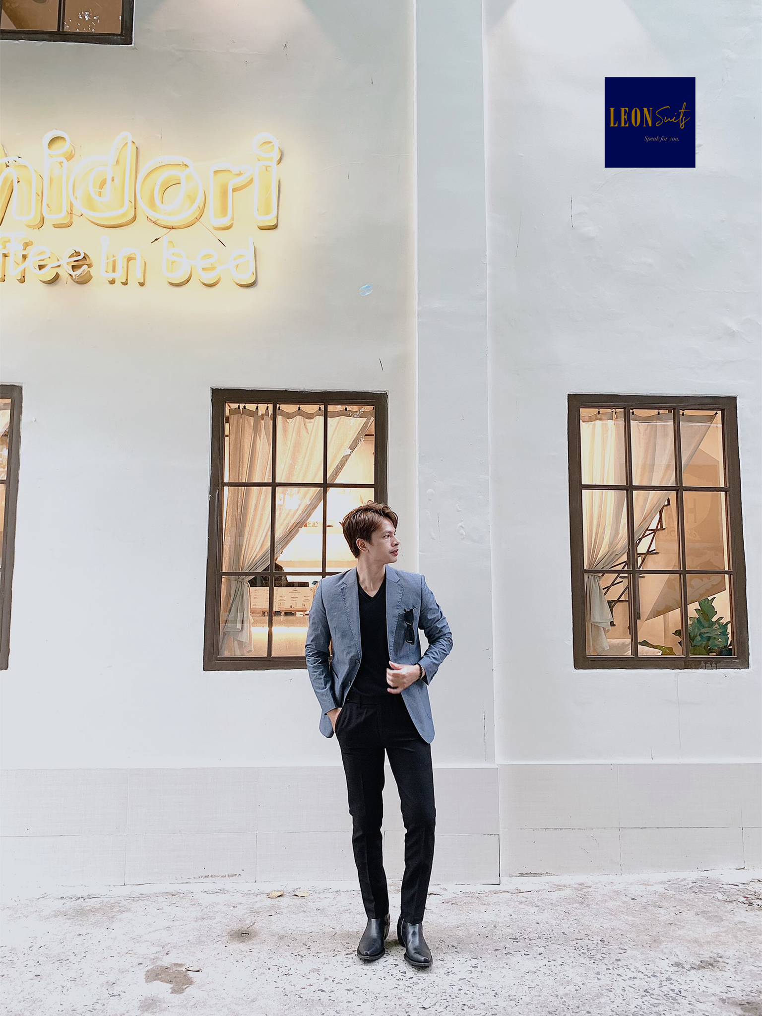 Tropical Grey Polka Dot Blazer