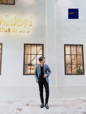 Tropical Grey Polka Dot Blazer
