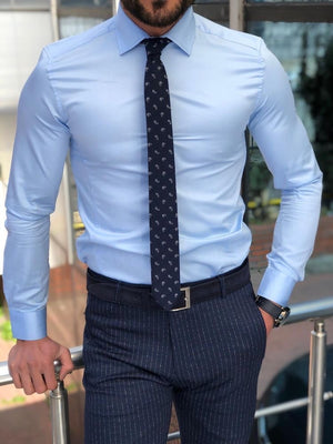 Custom Made Light Blue Shirt