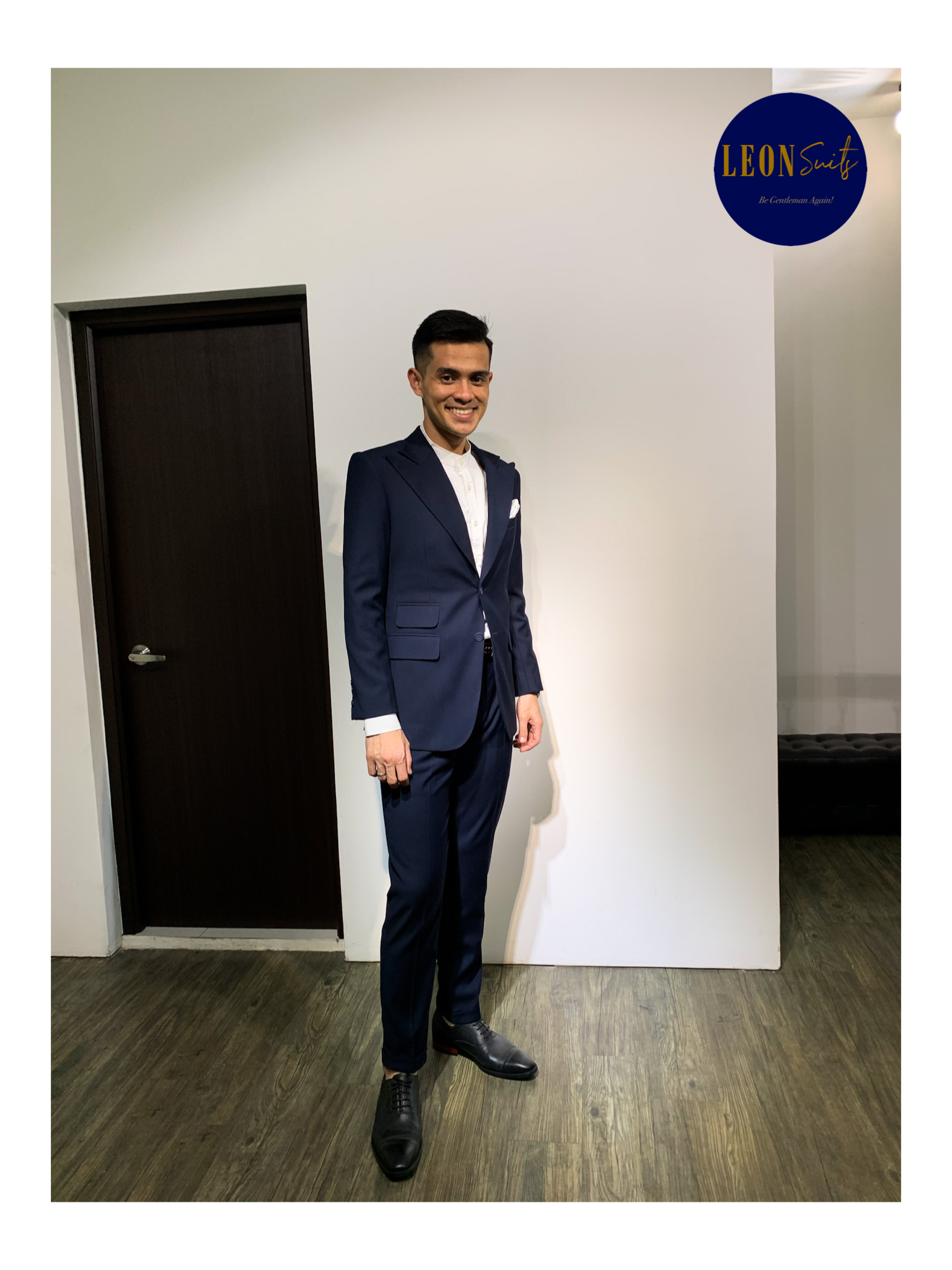 Navy Wide Lapel & Neapolitan Shoulder Suit