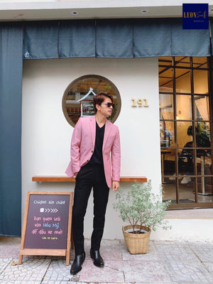 Tropical Pink Cotton Blazer