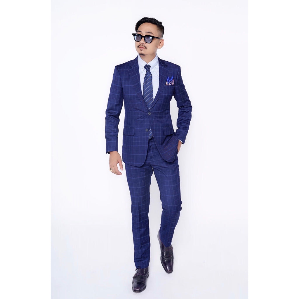 Standard Custom Made CONTEMPORARY Navy Plaid