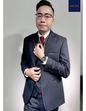 RAKE LEON Dark Navy 3-Piece Tuxedo/Suit
