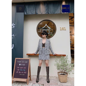 Rich Patterned Knitted Suit
