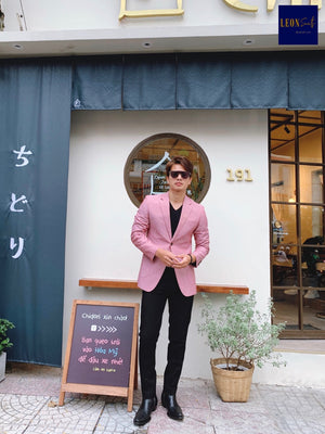 Tropical Pink Cotton Blazer