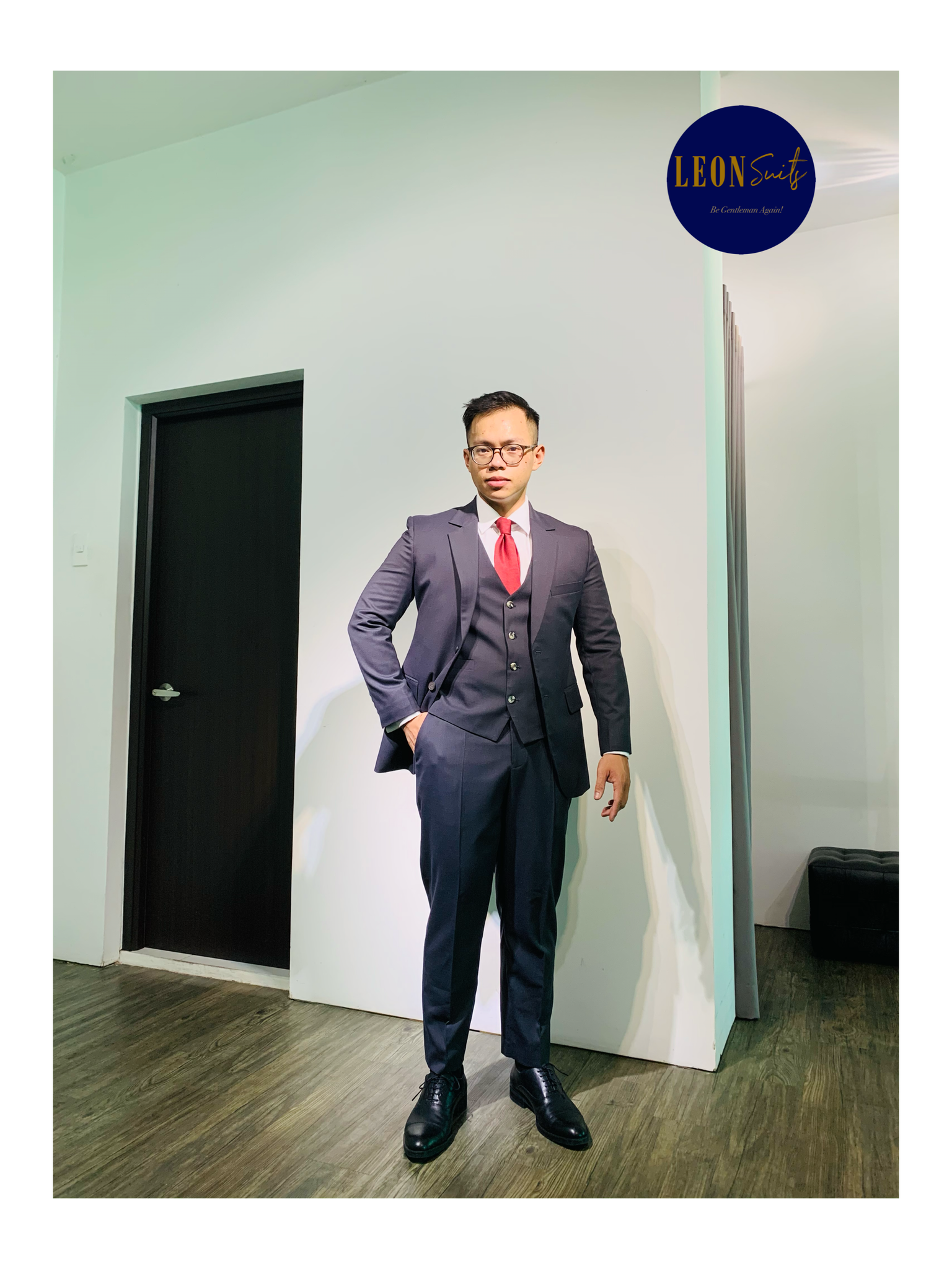 Standard Bespoke Dark Grey Three Piece Suit