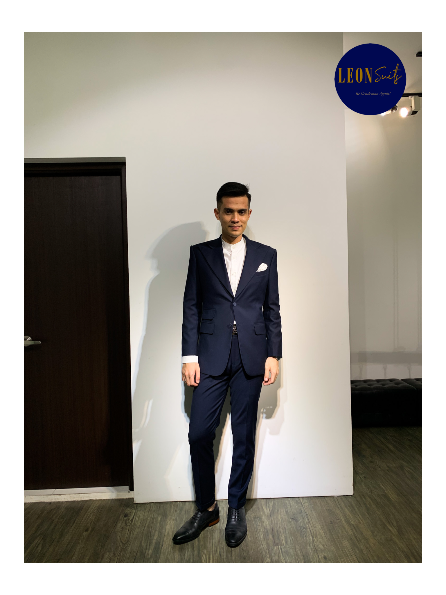 Navy Wide Lapel & Neapolitan Shoulder Suit
