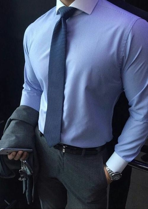 Custom Made Light Blue Shirt