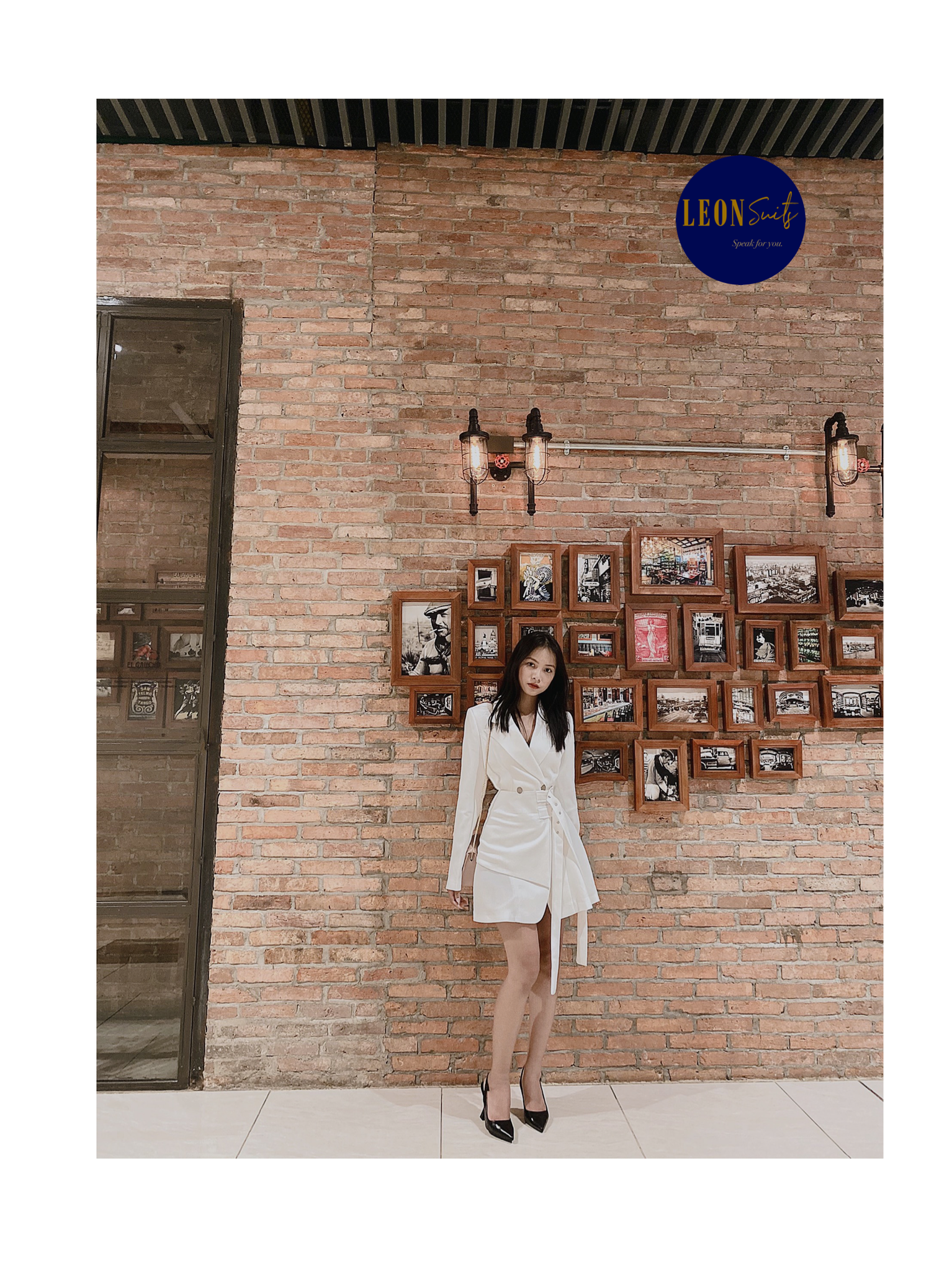 Lady White Dress Suit