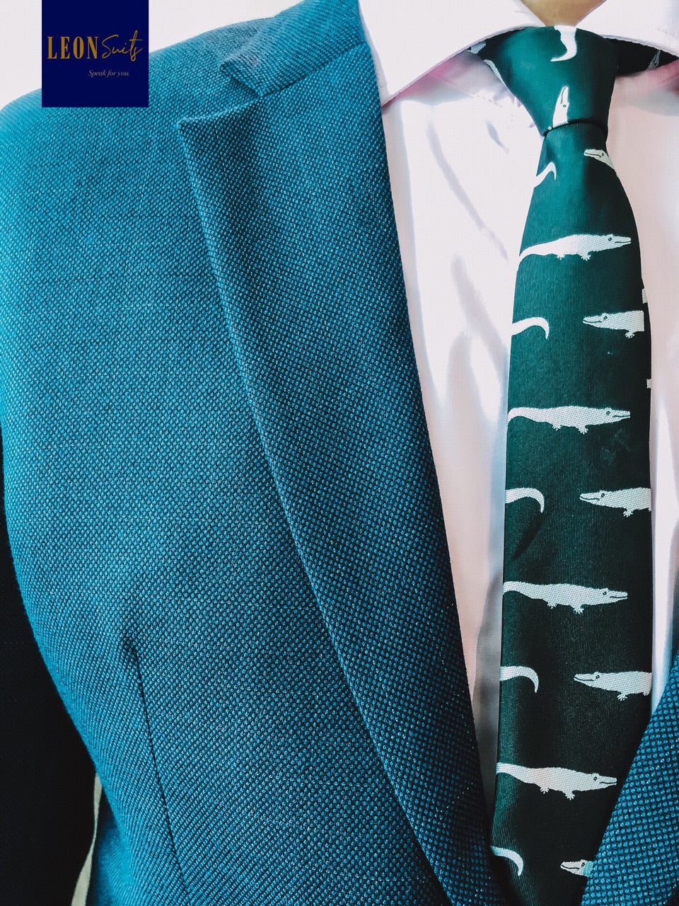 Rake Leon Premium Bird Eye Navy in Sophisticated Windowpane Suit