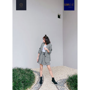 Grey Houndstooth Suit