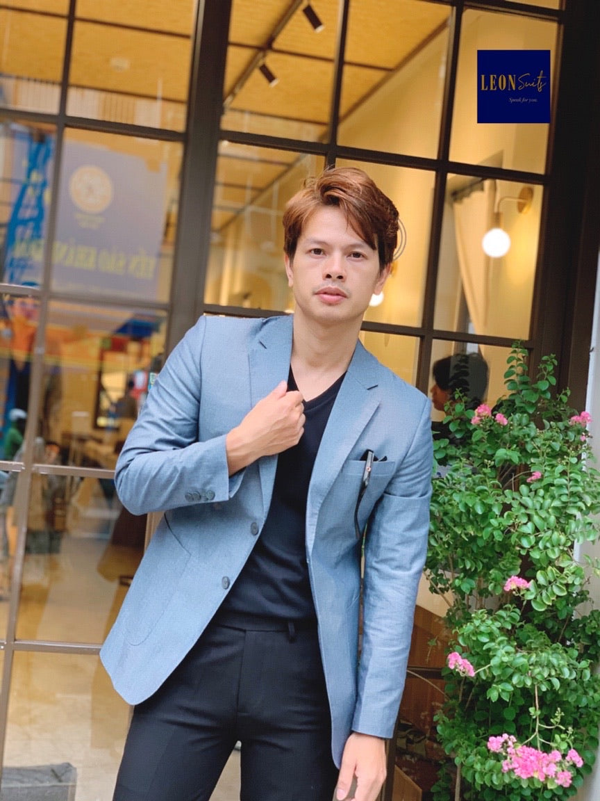 BY-THE-SEA BLUE COTTON BLAZER