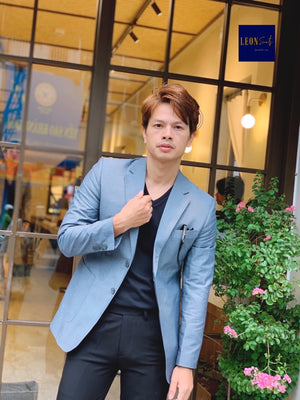 BY-THE-SEA BLUE COTTON BLAZER