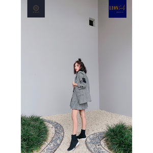 Grey Houndstooth Suit