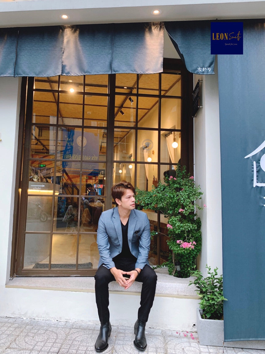 BY-THE-SEA BLUE COTTON BLAZER