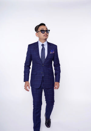 Standard Custom Made CONTEMPORARY Navy Plaid