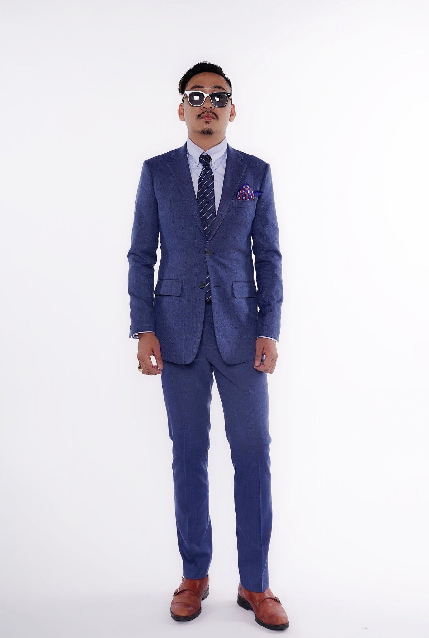 RTW CONTEMPORARY Navy Thin Windowpane