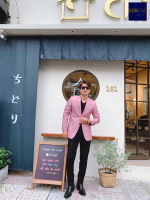 Tropical Pink Cotton Blazer