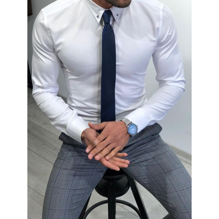 Custom Made Slim Fit White Shirt