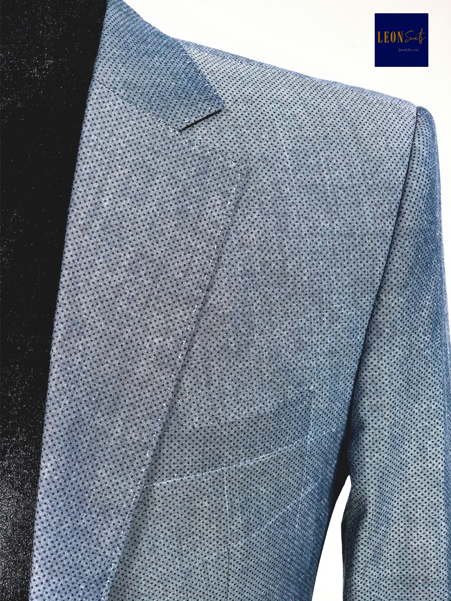 Tropical Grey Polka Dot Blazer