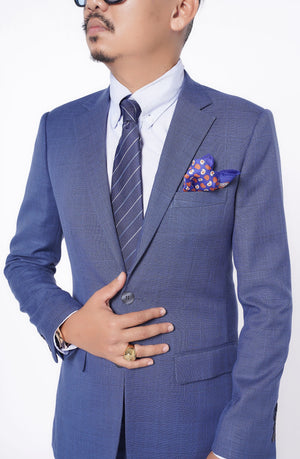 RTW CONTEMPORARY Navy Thin Windowpane